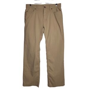 Prana Mens 34W x 30L Khaki Slim Fit‎ Brion Stretch Zion Pants Outdoors Travel